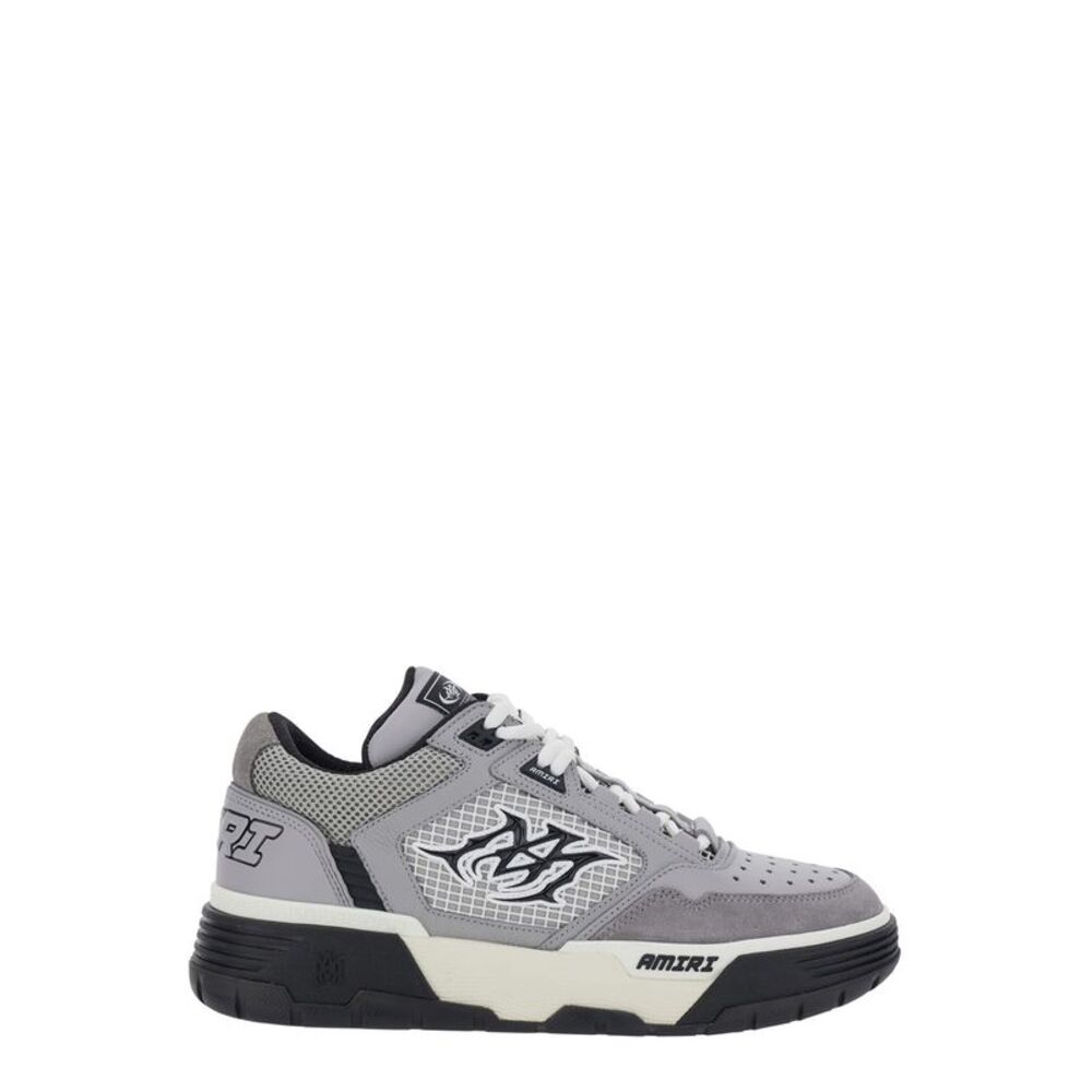 Amiri Men Gray Sneakers With Contrast Details And Rubber Sole In Leather Men